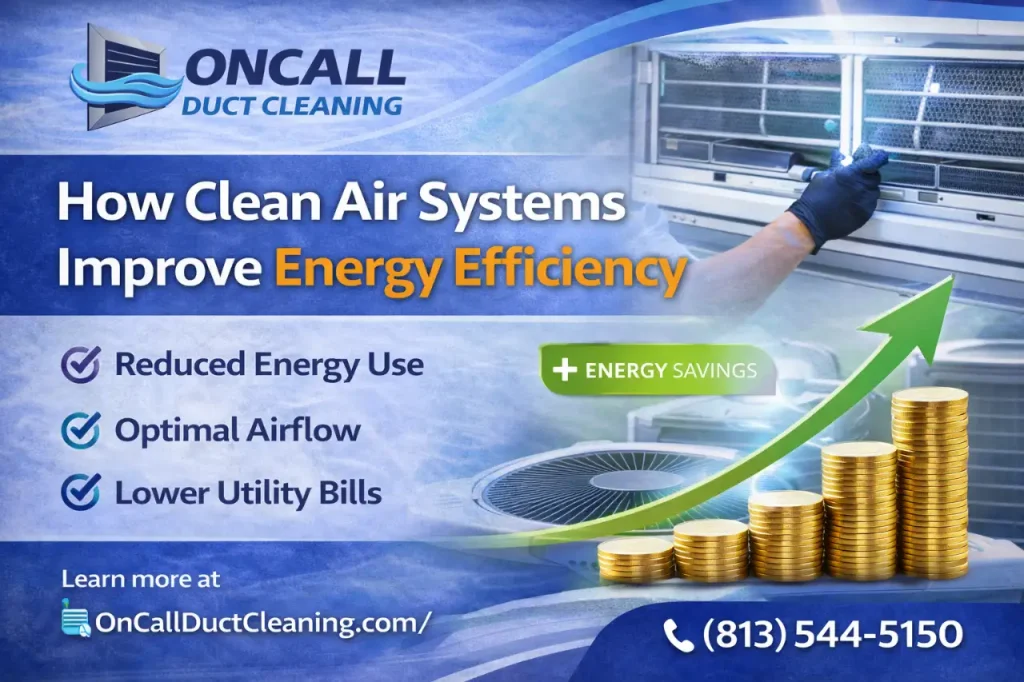 Clean HVAC system improving airflow and reducing energy consumption