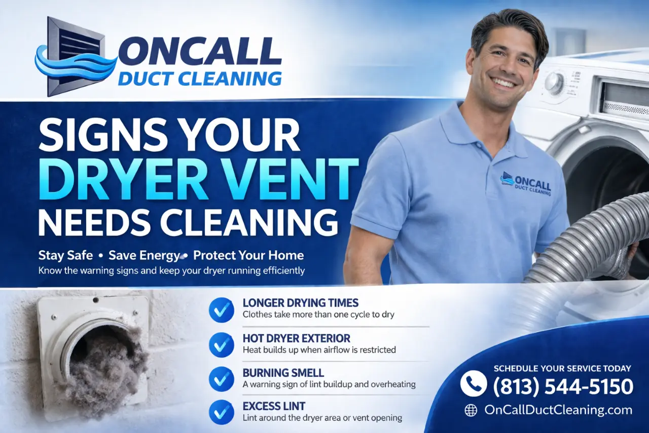 Dryer vent cleaning removing lint buildup to improve safety and airflow