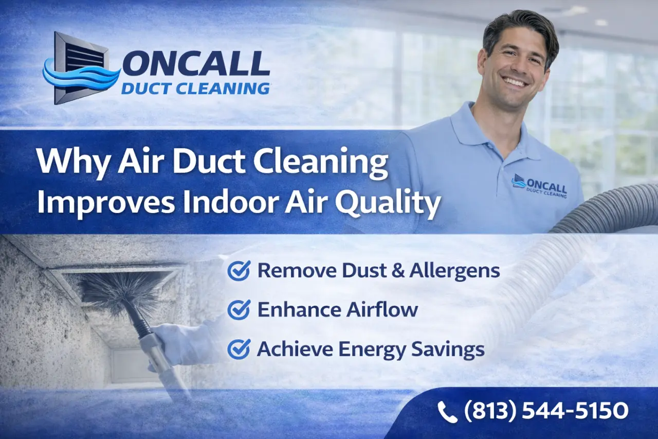 Air duct cleaning service removing dust and improving indoor air quality